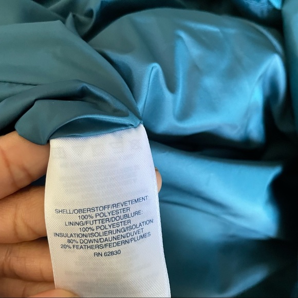 landsend turquoise puffer midi jacket - Picture 9 of 13